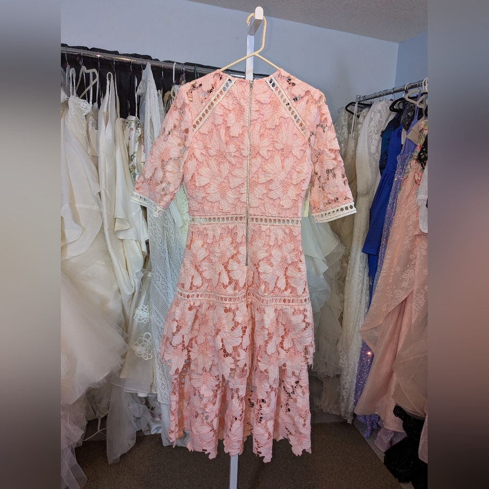 NWT Just Me Lace Tiered Lace Dress - Picture 5 of 7